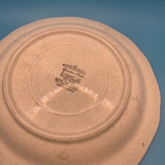 VINTAGE MIKASA Garden Club A Basket of Wild Flowers Bowl & Plate WOB - Picture 3 of 4